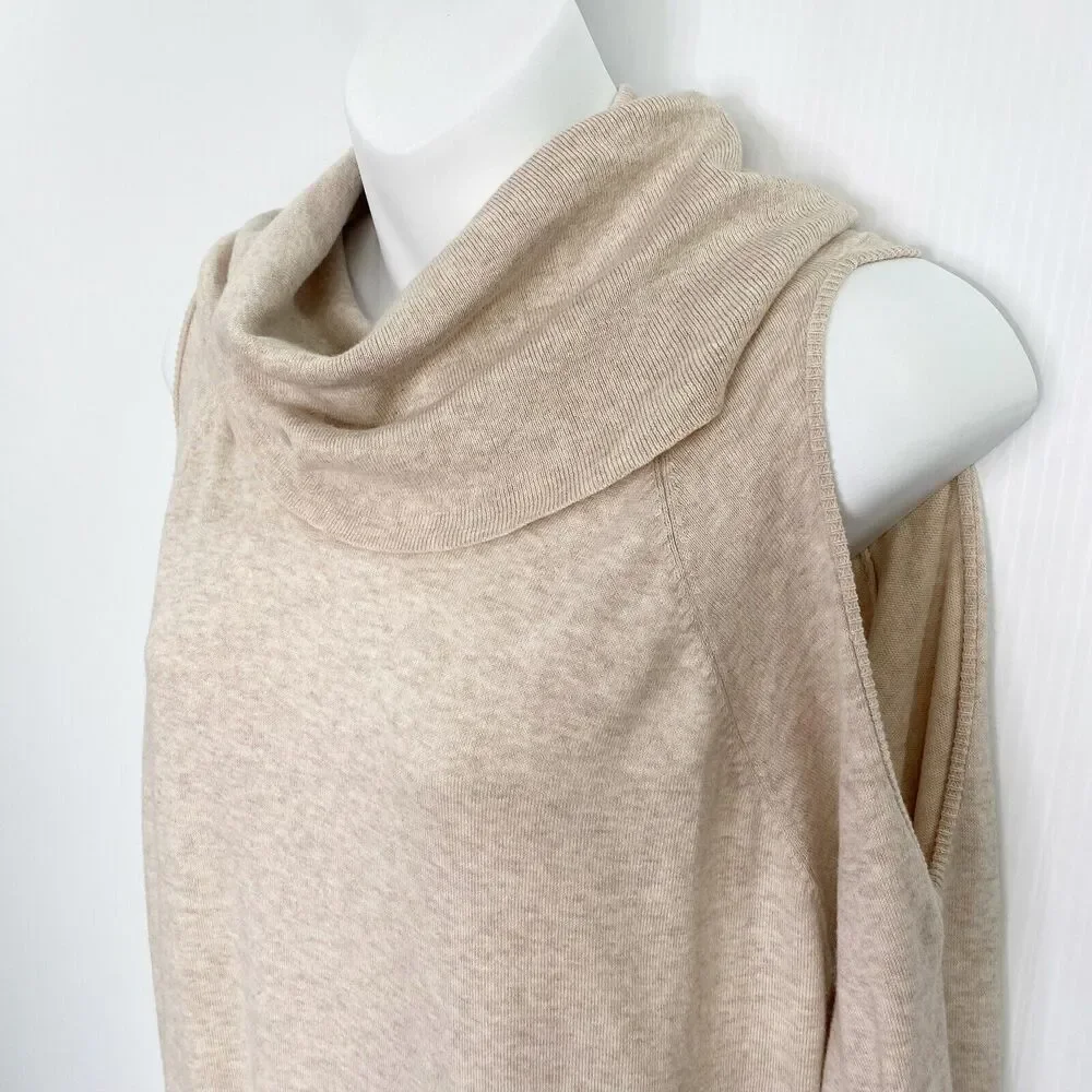 The Limited Sweater Womens Size Large Knit Top Cold shoulder dolman sleeve Tunic